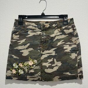 Canyon River Blues Camouflage Skort with Floral Detail